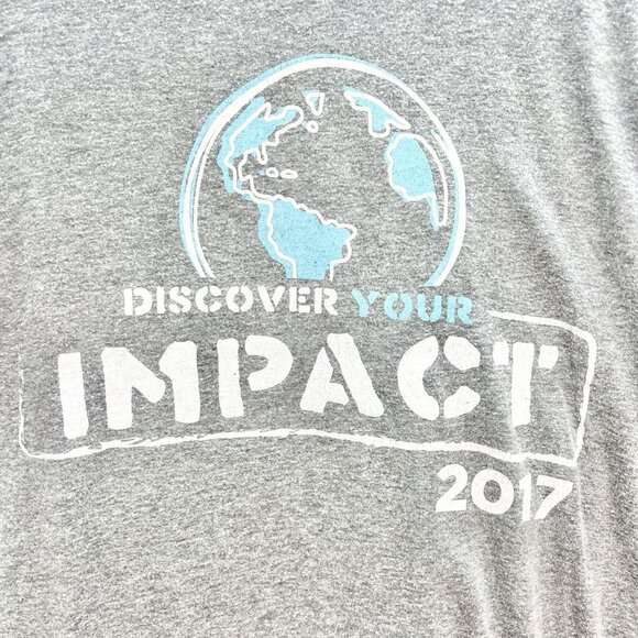 Next Level Apparel T-shirt Medium Gray Discover Your Impact 2017 Short Sleeve - Picture 2 of 7